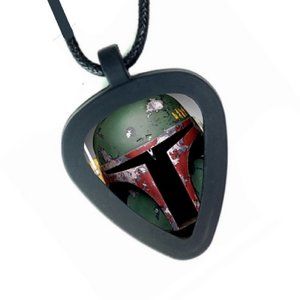 Boba Fett Star Wars Pickbandz Real Guitar Pick Unisex Necklace